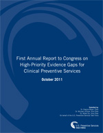 Cover of the First Annual Report to Congress for Clinical Preventive Services