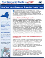 First page of the New York State Cancer in Action Story