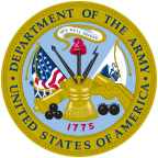 The logo of the United States Army
